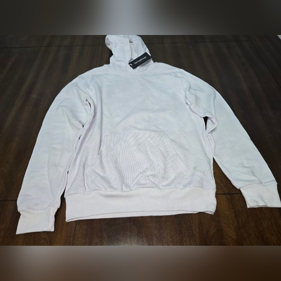 Solid Classic White Hooded Soft Pullover Sweatshirt Children Stretch Cuff & Hem - Picture 8 of 16